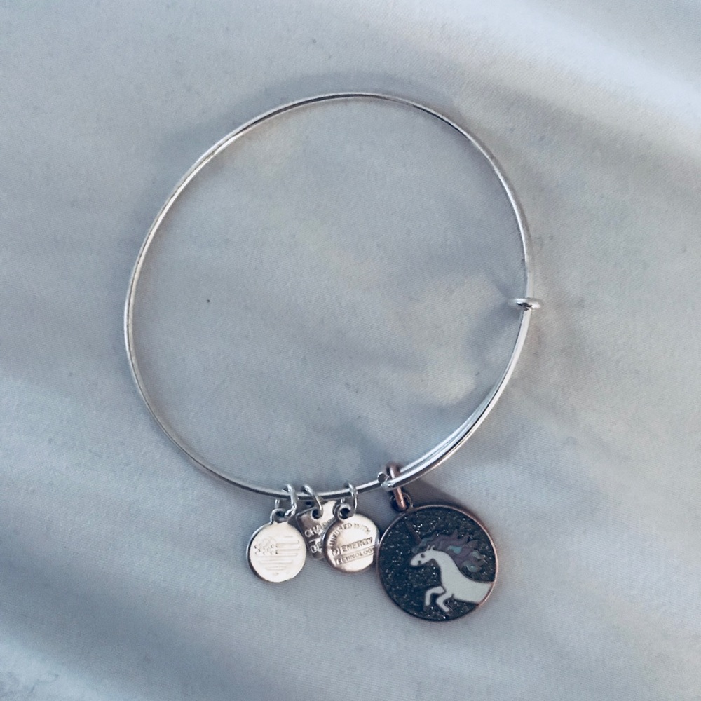 Alex and Ani Silver Unicorn Charity bangle